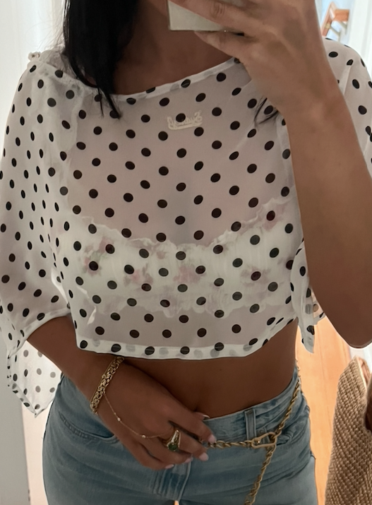 The Amanda Polka Dot Poncho