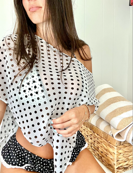 The Amanda Polka Dot Poncho