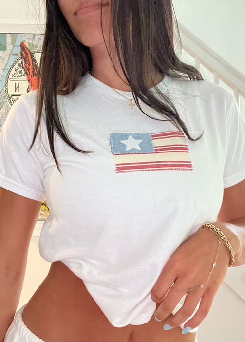 Denim Flag Tee