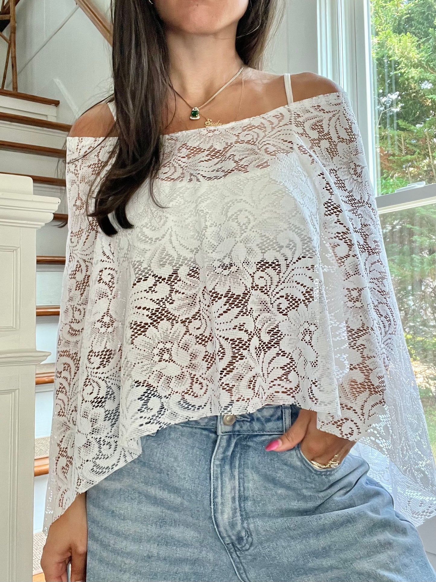 Short Lace Poncho