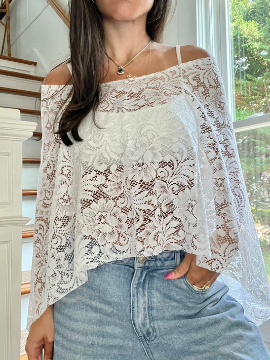 Short Lace Poncho