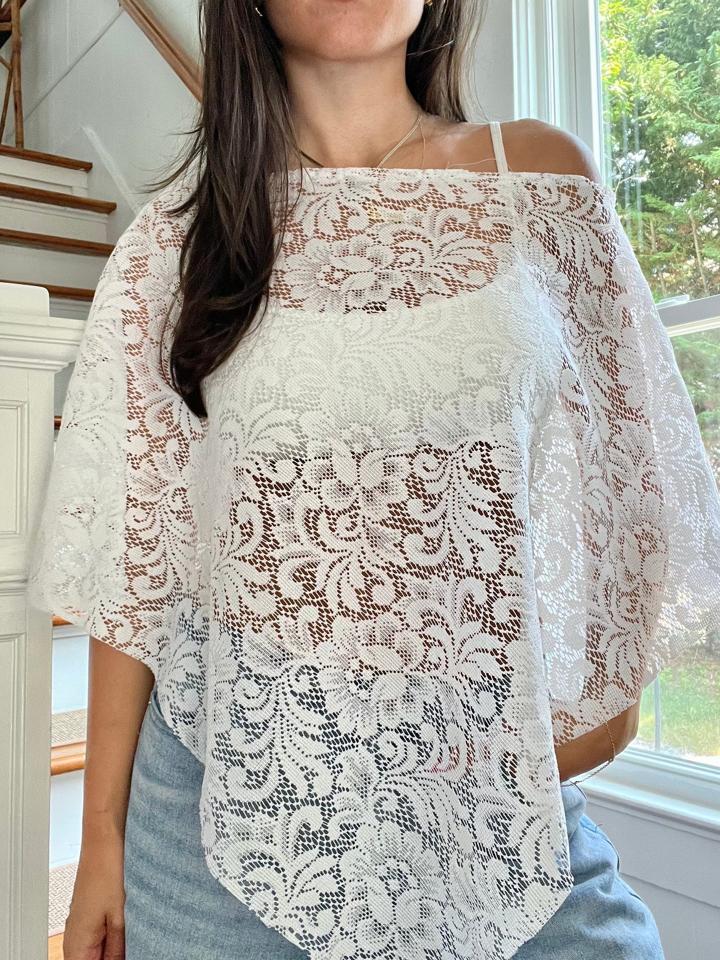 Short Lace Poncho