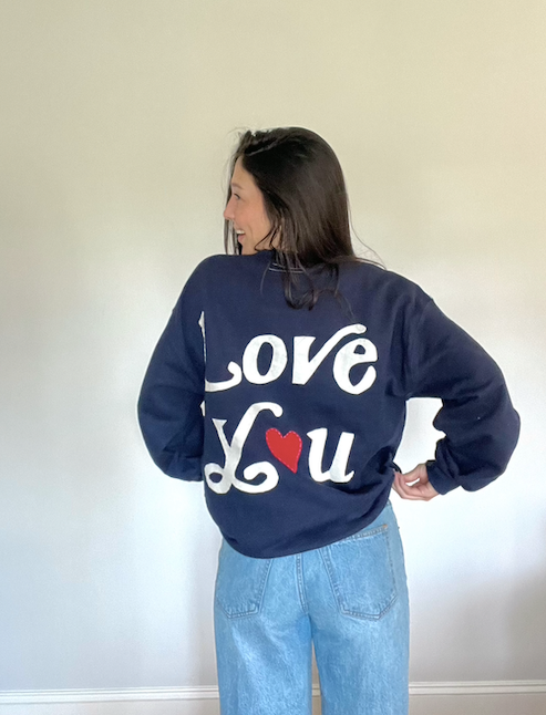 Love You Bow Crew Neck