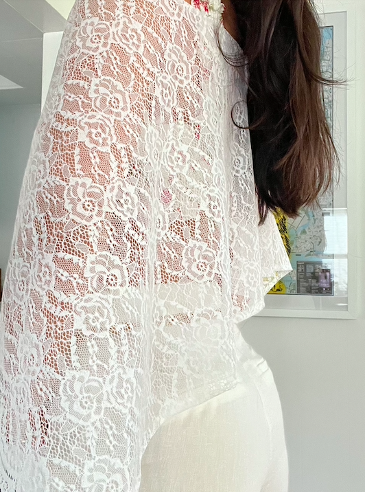 White Lace Poncho