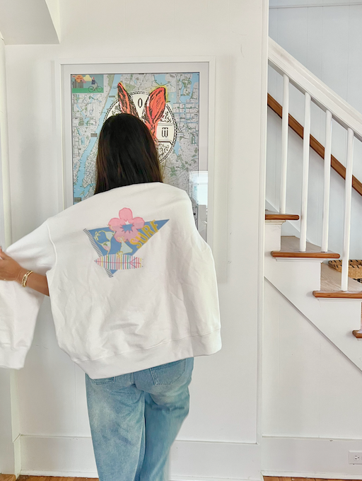 Surf Pennant Flag Crewneck
