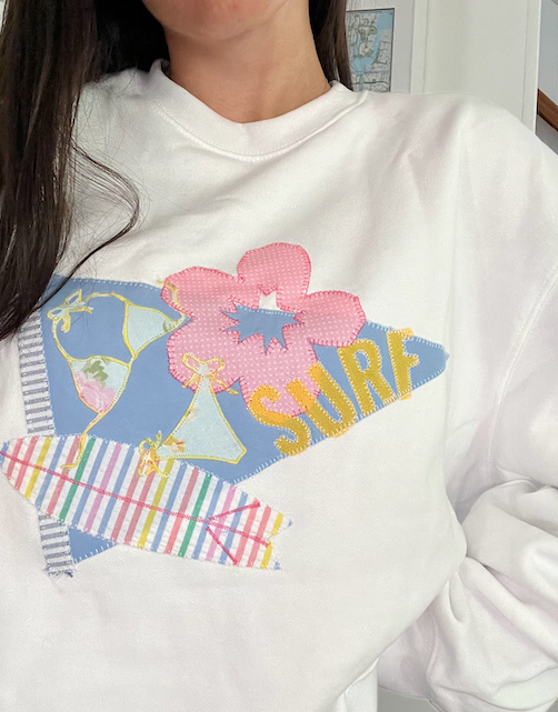 Surf Pennant Flag Crewneck