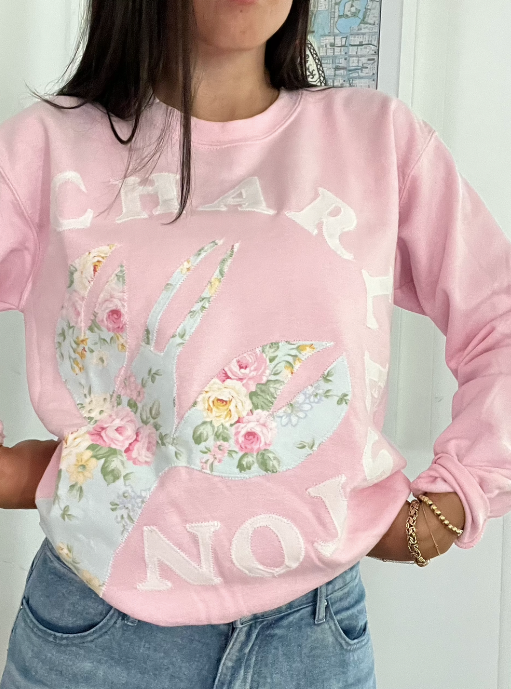 Pink Charleston Lobster Crewneck