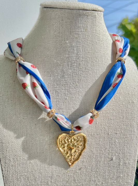 Strawberry Bandana Necklace