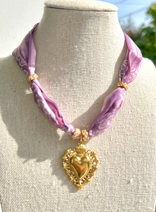 Pink Royal Heart Necklace