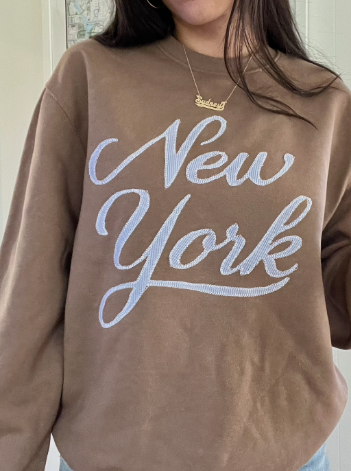 Brown New York Crew Neck