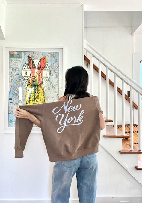 Brown New York Crew Neck