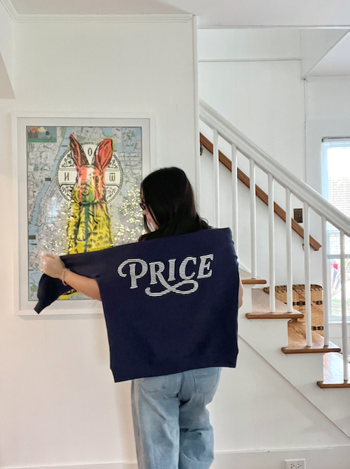 Navy Price Mock-neck