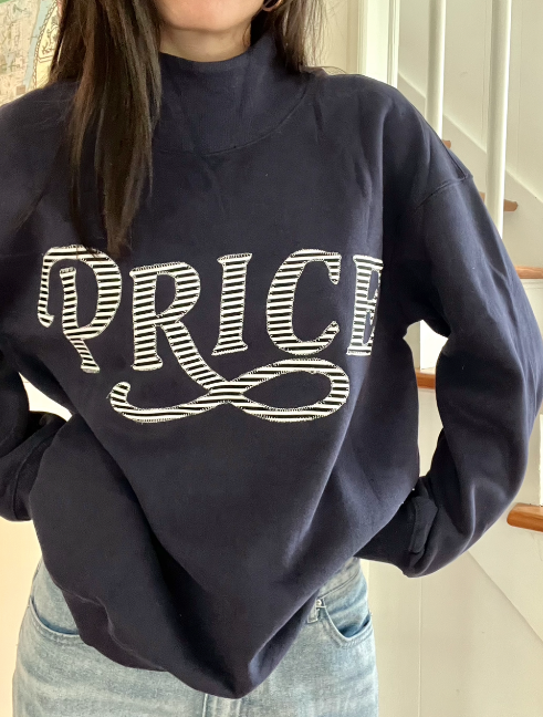 Navy Price Mock-neck